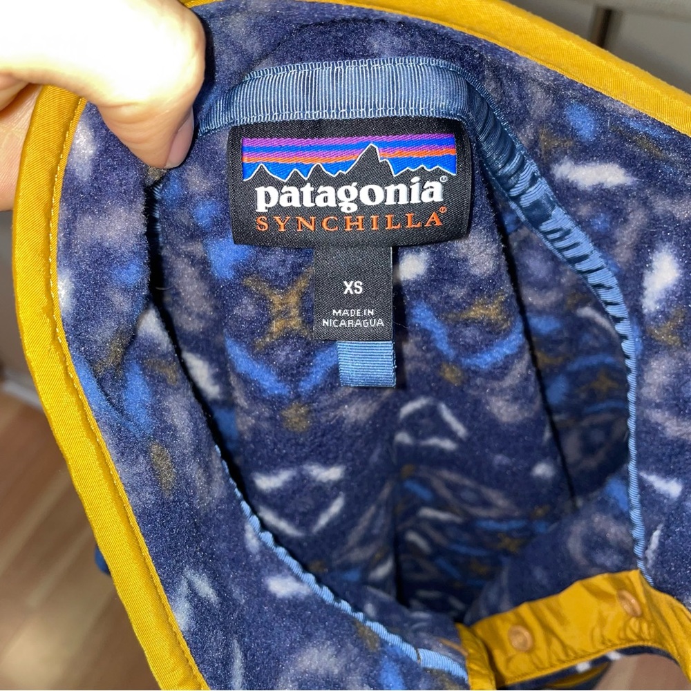 Patagonia Synchilla fleece Snap T Pullover blue Tundra Cluster half zip size XS - Picture 5 of 16